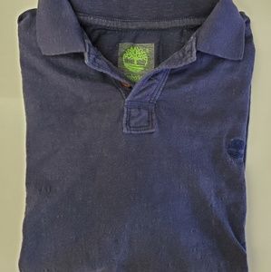 Timberland Navy Blue Pique Polo S/S Shirt US Small
